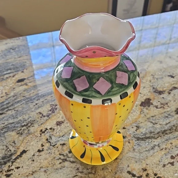 Colorful Ceramic Vase - Picture 3 of 5